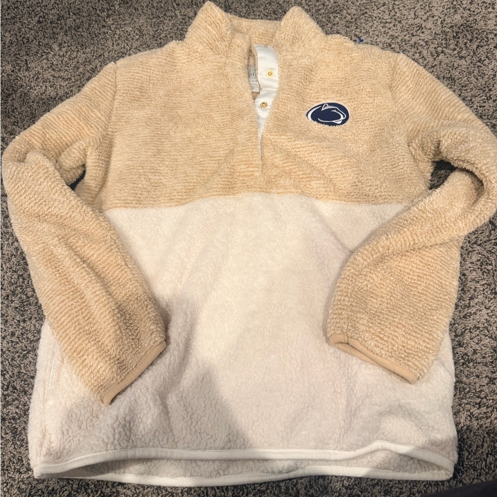 boxercraft Two-Tone Cream & Beige Sherpa Pullover
